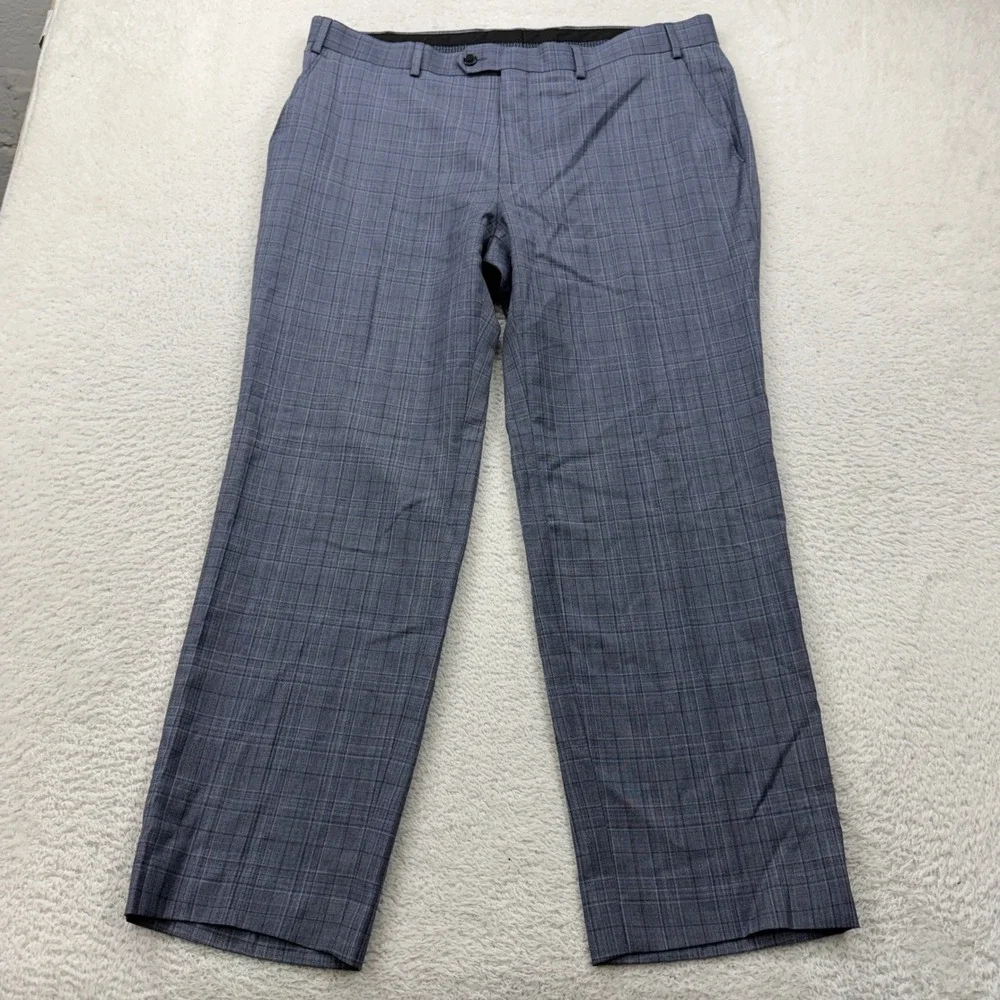 Lauren Ralph Lauren‎ Mens Blue Glen Plaid Wool Blend Dress Pants 38x30 Slacks